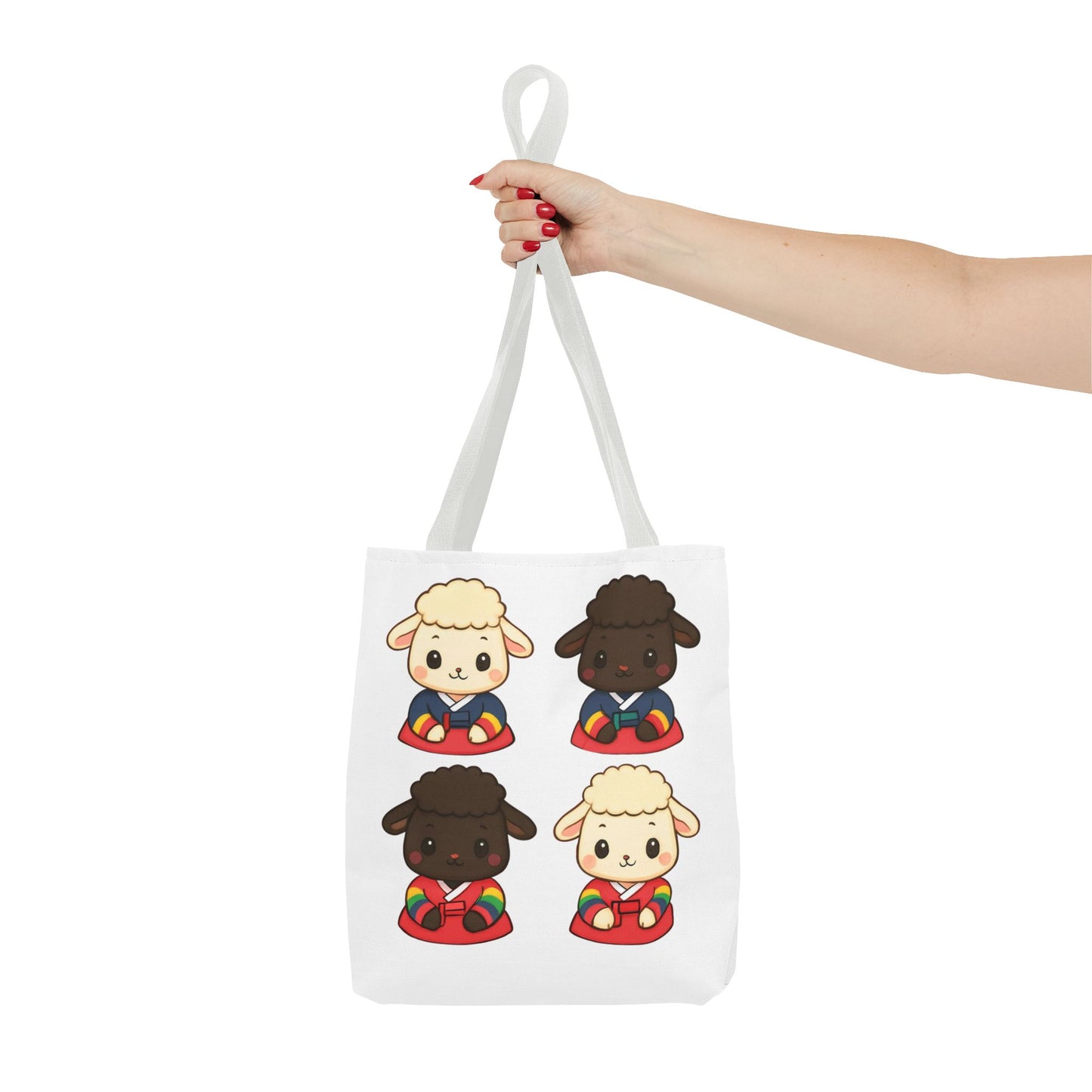 Cute Lambs Tote Bag, Sheep Lovers Gift, Eco-Friendly Shopping Bag, Animal Print Tote, Kids Bag, Fun Accessory