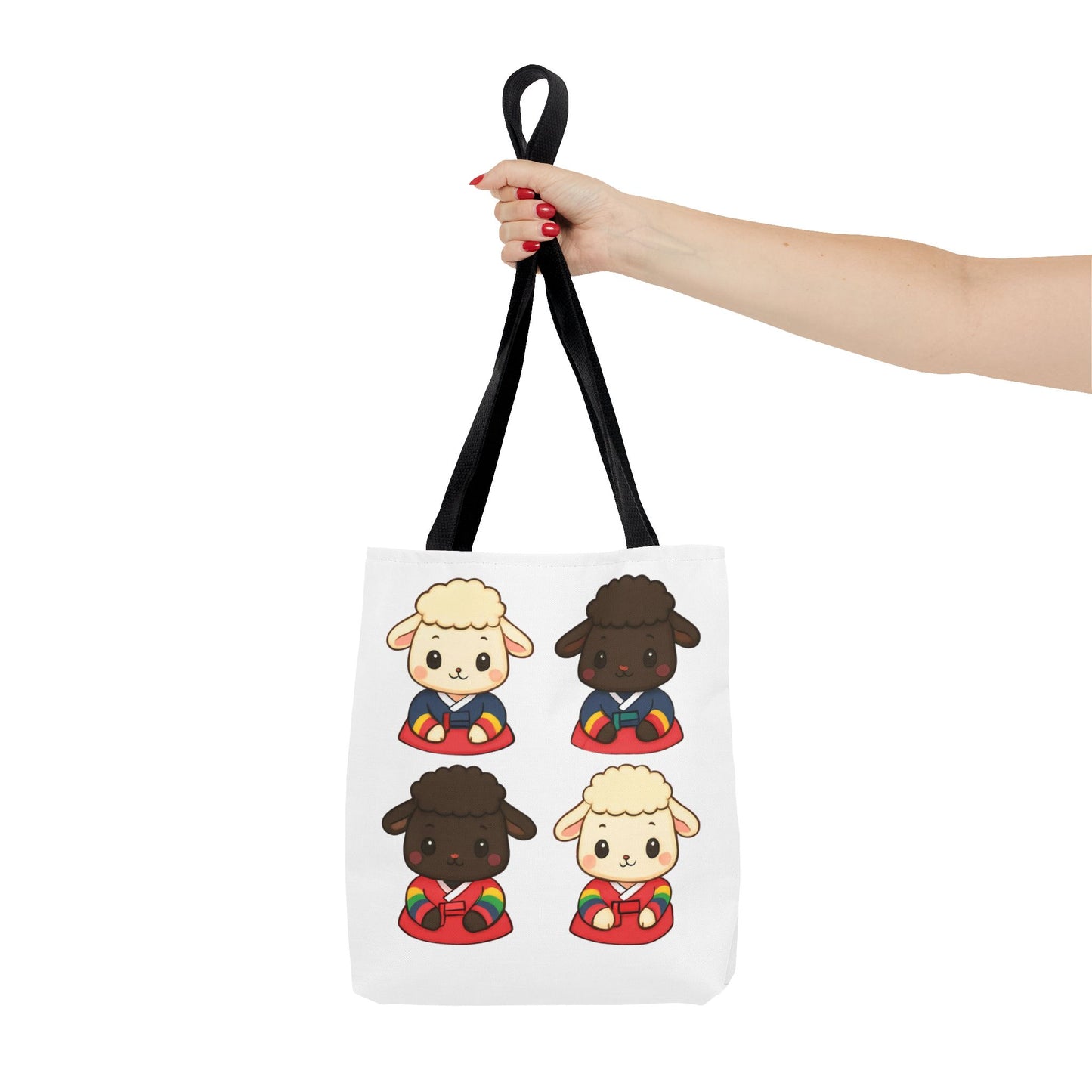 Cute Lambs Tote Bag, Sheep Lovers Gift, Eco-Friendly Shopping Bag, Animal Print Tote, Kids Bag, Fun Accessory