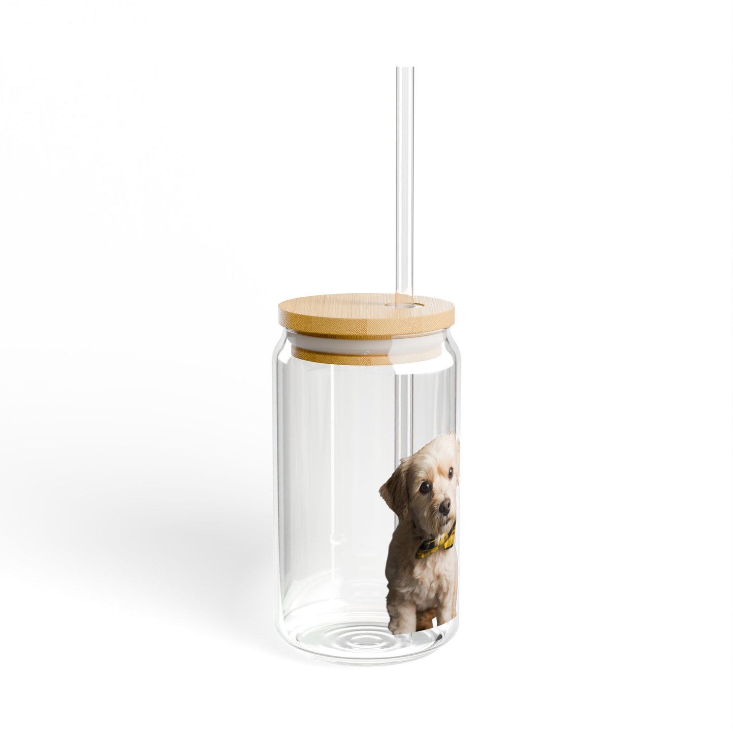 Personalized Pet Sipper Glass - 16oz Transparent Dog Drinkware, Custom Pet Portraits, Ideal Gift for Pet Lovers, Friends, Birthdays, [...]